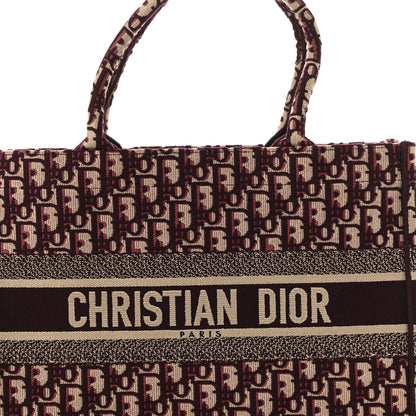Christian Dior Oblique Medium Book Tote Burgundy Multicolor 8 of 14