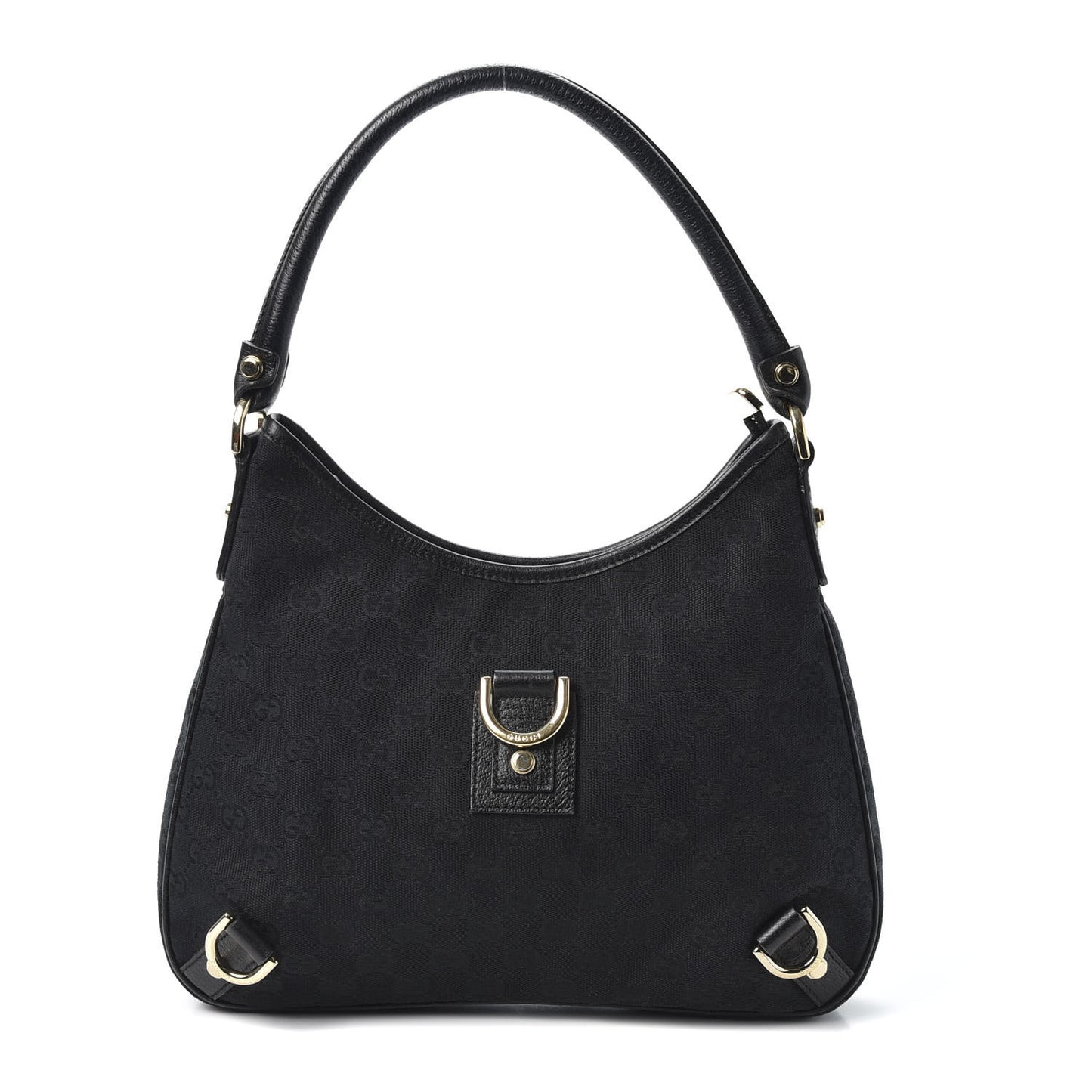 Monogram Medium Abbey D Ring Hobo Black