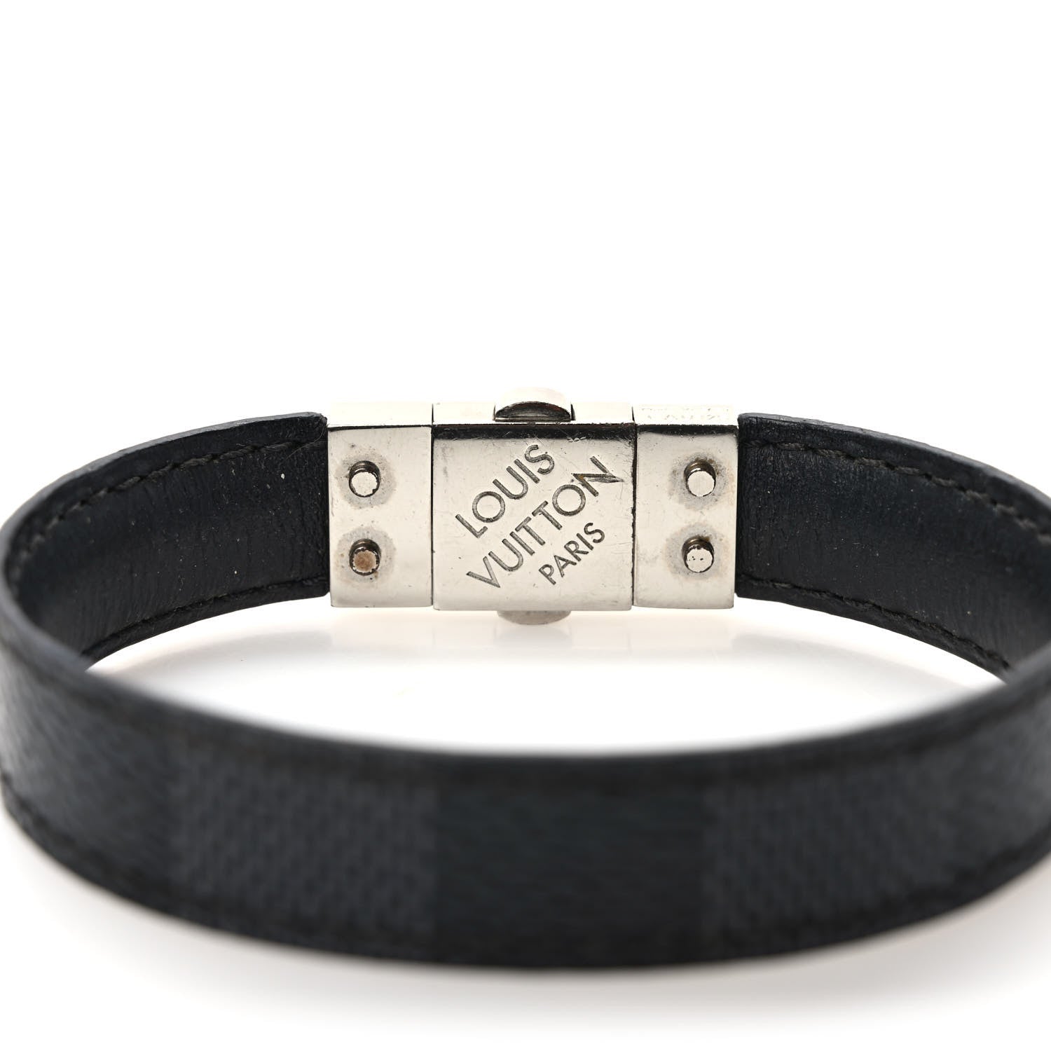 Louis Vuitton Damier Graphite Check It Reversible Bracelet 21 4 of 6