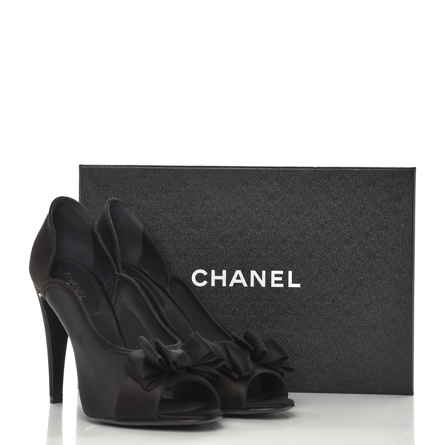 Mesh Satin Bow CC Pumps 41 Black