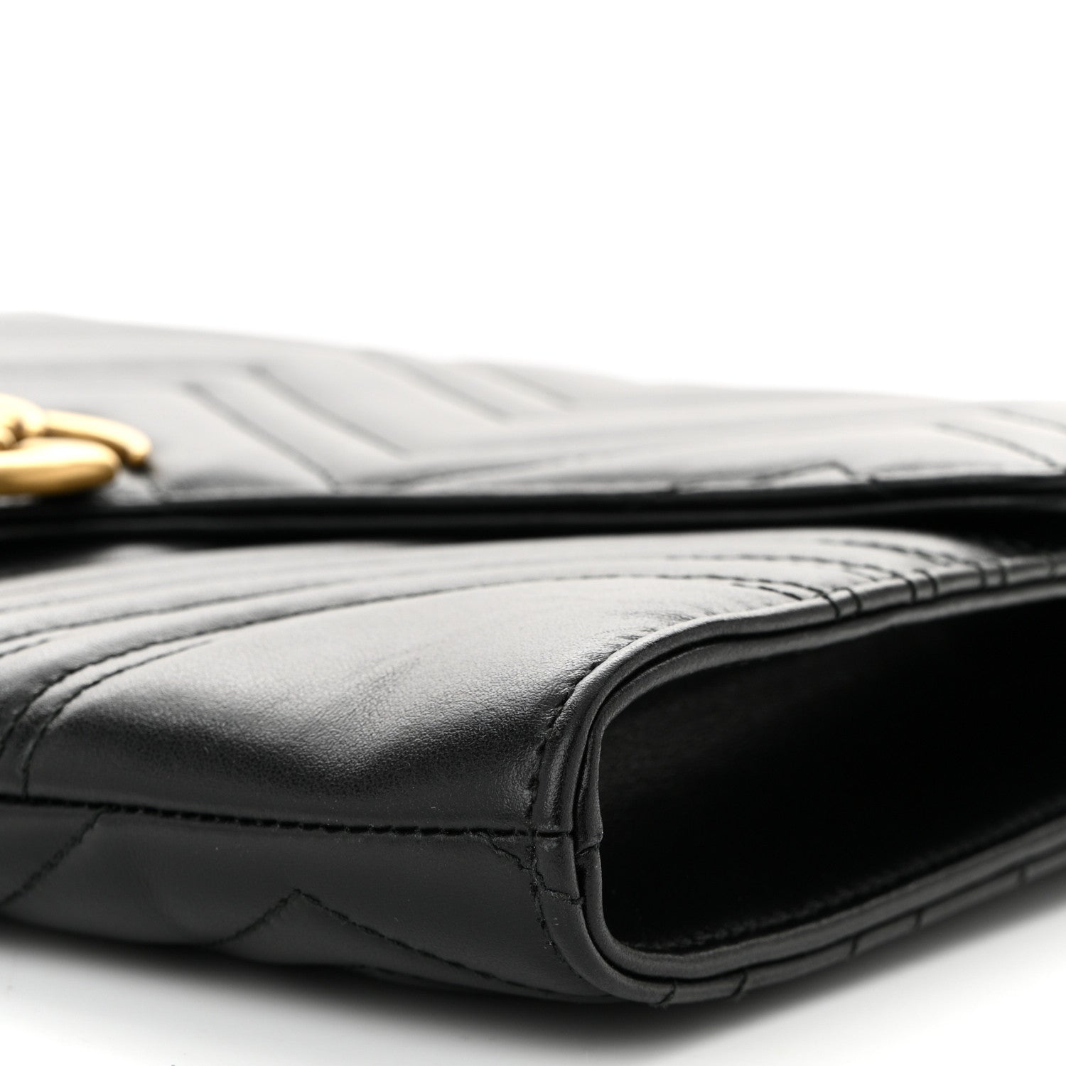Gucci Calfskin Matelasse GG Marmont Clutch Black 10 of 11