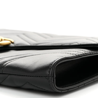 Gucci Calfskin Matelasse GG Marmont Clutch Black 10 of 11