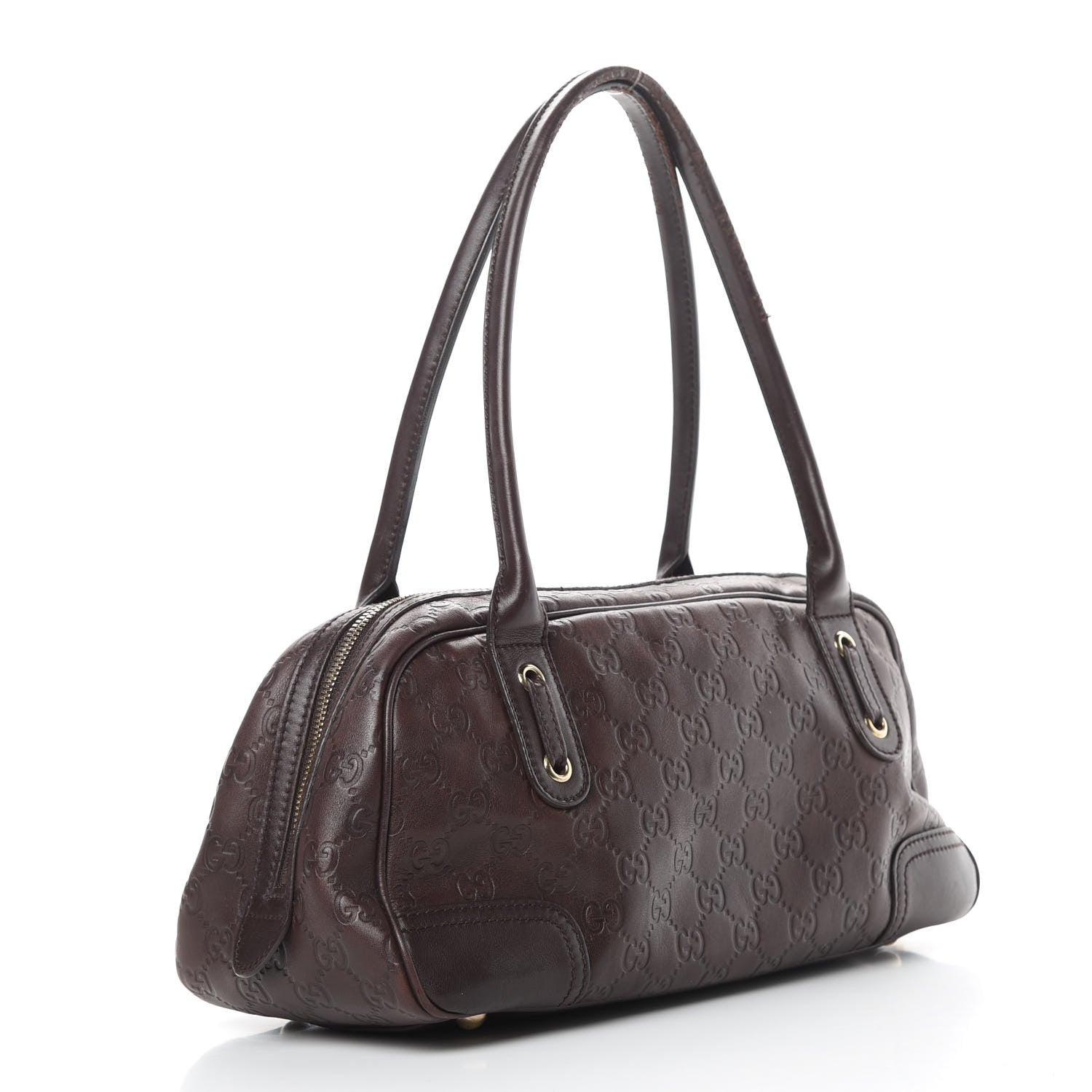 Gucci Guccissima Small Princy Satchel Brown 3 of 15