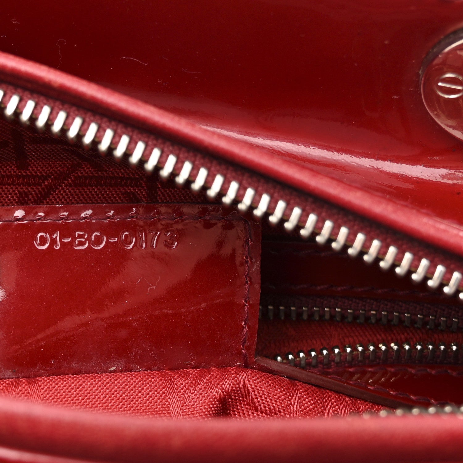 Christian Dior Patent Cannage Medium Lady Dior Red 7 of 11