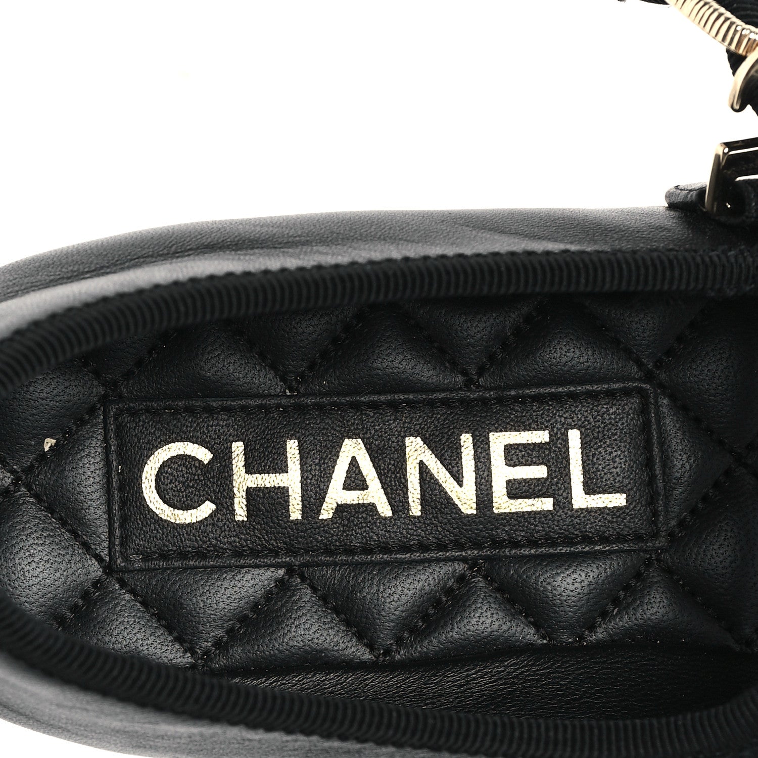 Chanel Lambskin Mary Jane Flats 35 Black 8 of 9