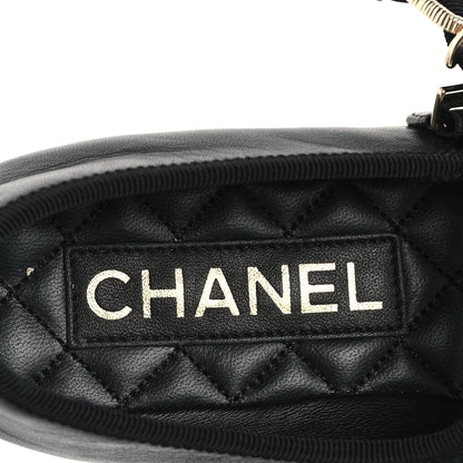 Chanel Lambskin Mary Jane Flats 35 Black 8 of 9