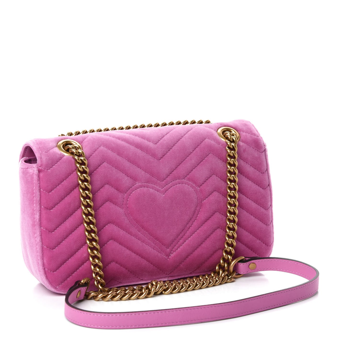 Velvet Matelasse Marquise Crystals Embroidered Small GG Marmont Shoulder Bag Malva