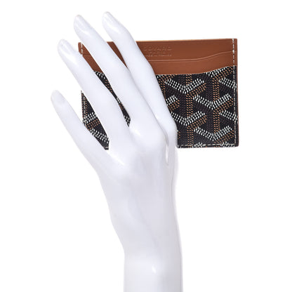 Goyard Goyardine Saint Sulpice Card Holder Black Gold 2 of 7