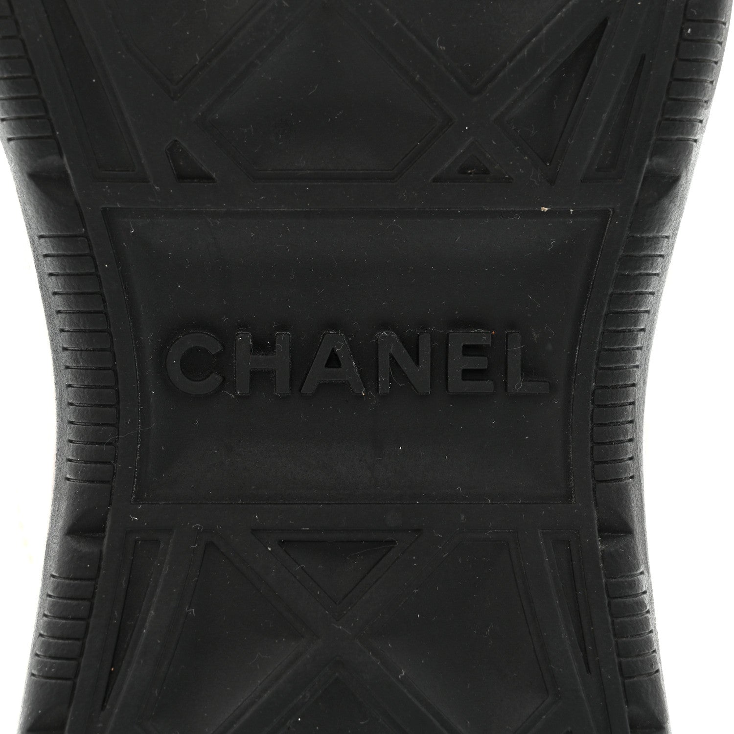 Chanel Velvet Calfskin Mixed Fibers CC Sneakers 39.5 Ivory Black 6 of 12