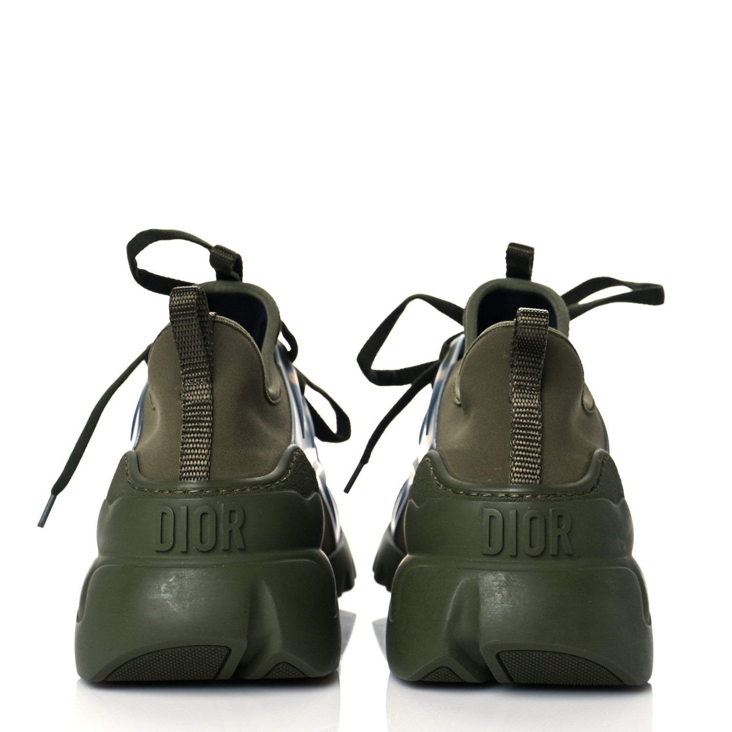 Christian Dior Neoprene Rubber Womens D-Connect Sneakers 38 Kaki 5 of 10