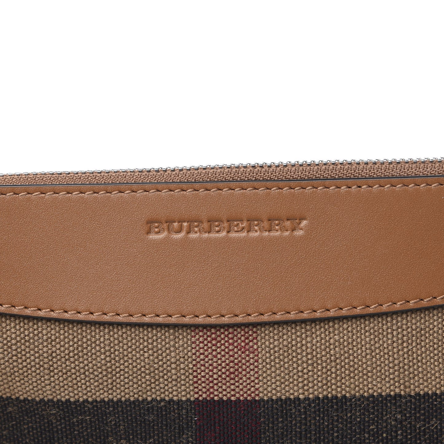 Mega Check Peyton Crossbody Clutch Bag Saddle Brown