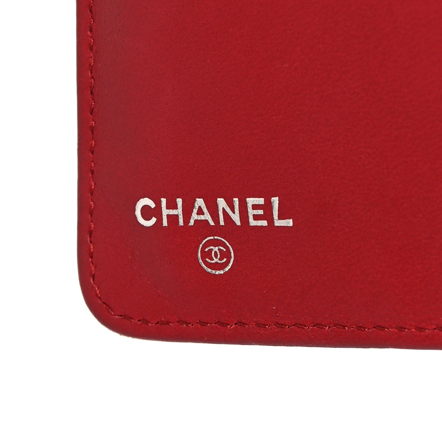 Lambskin Quilted Zipped Pocket Wallet Red