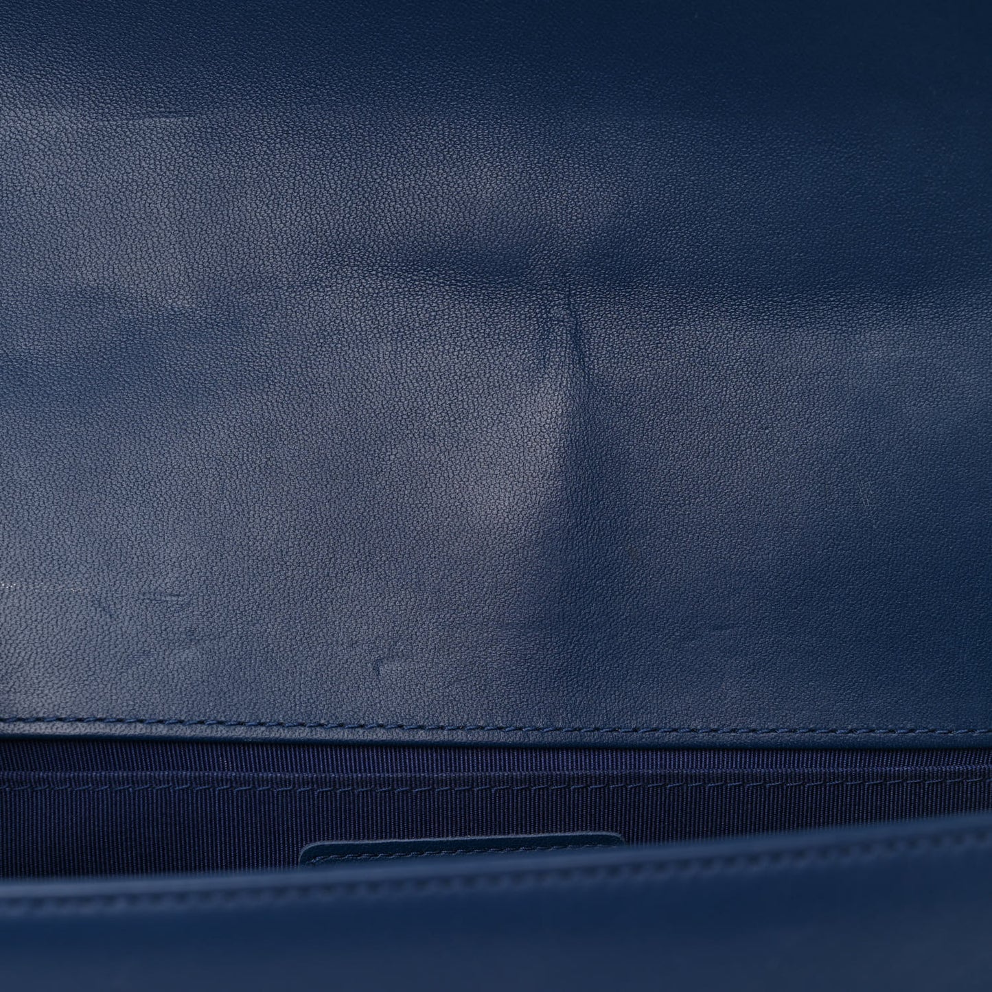 Lambskin Quilted Medium Boy Flap Blue