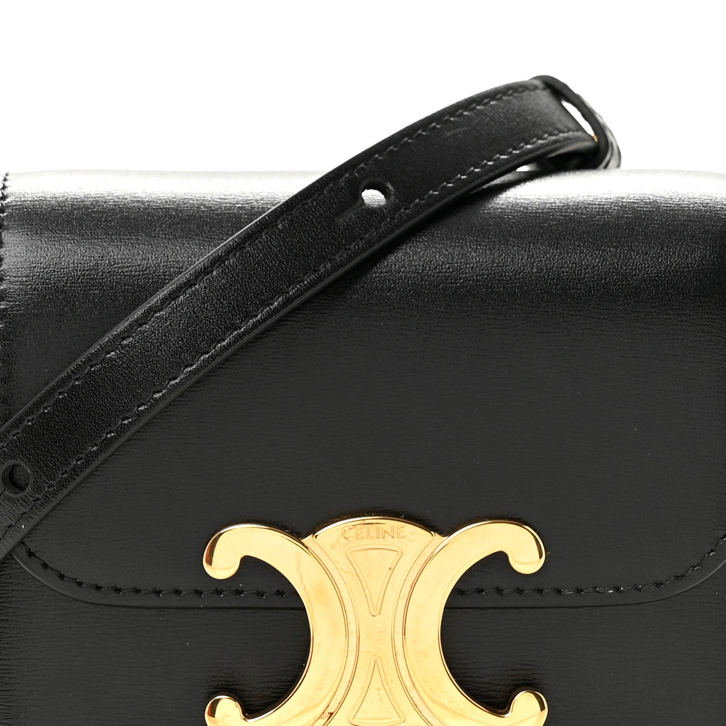 Shiny Calfskin Mini Triomphe Black