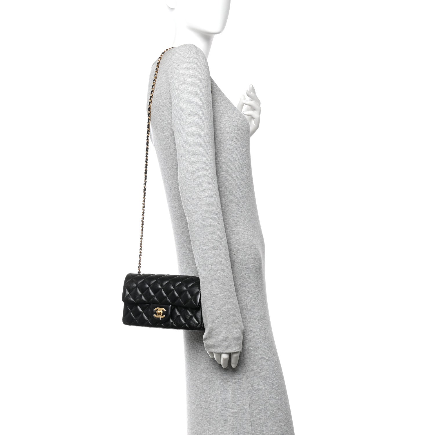 Chanel Lambskin Quilted Mini Rectangular Pearl Crush Flap Black 2 of 11