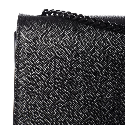 Saint Laurent Grain De Poudre Medium Classic Monogram Kate Satchel Black 10 of 11