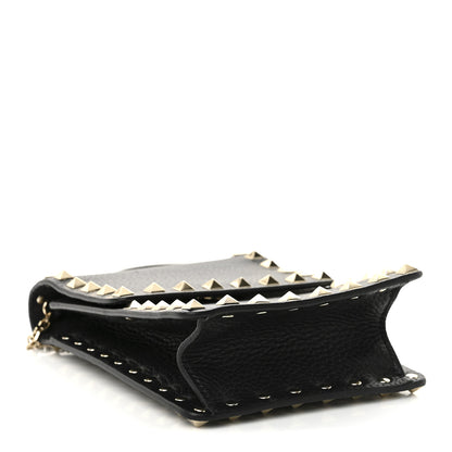 Valentino Garavani Pebbled Calfskin Rockstud Crossbody Black 4 of 9