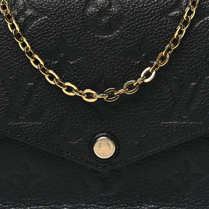 Louis Vuitton Empreinte Pochette Felicie Chain Wallet Black 8 of 10