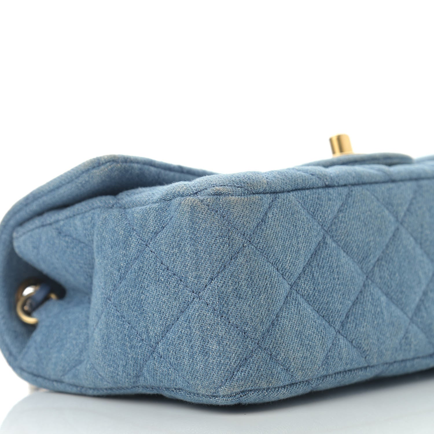 Chanel Denim Quilted Mini Pearl Crush Rectangular Flap Blue 9 of 15