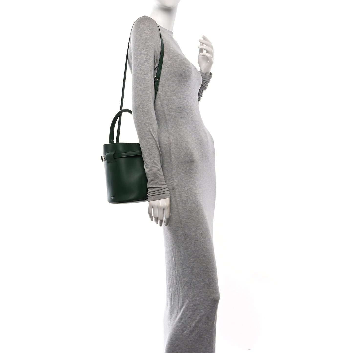 Smooth Calfskin Nano Big Bag Bucket  Forest