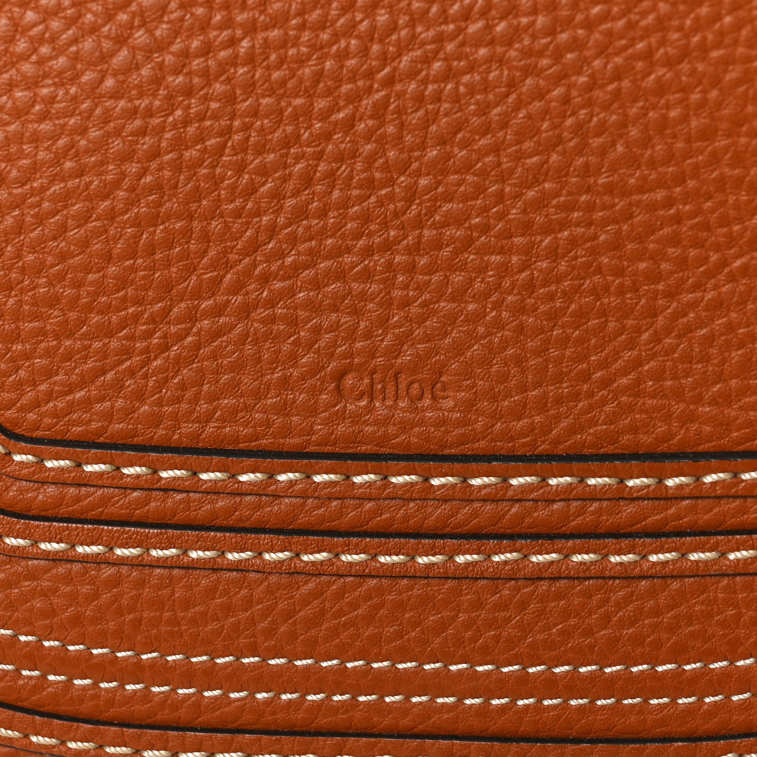 Chloe Raffia Small Grain Calfskin Medium Marcie Basket Tan 6 of 11