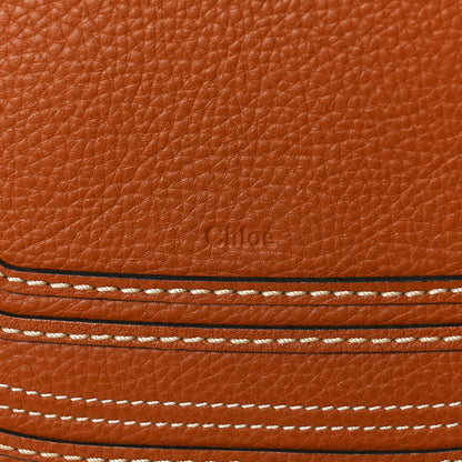 Chloe Raffia Small Grain Calfskin Medium Marcie Basket Tan 6 of 11