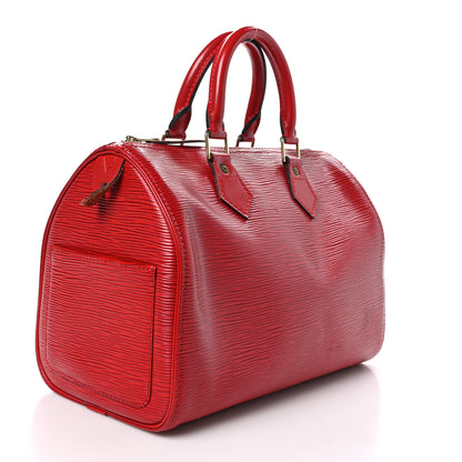 Louis Vuitton Epi Speedy 25 Castillan Red 3 of 13