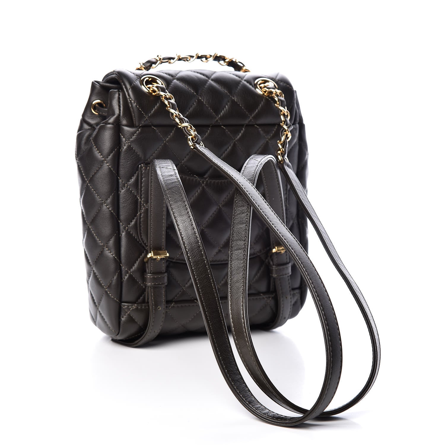Chanel Calfskin Quilted Mini Urban Spirit Backpack Dark Brown 3 of 10