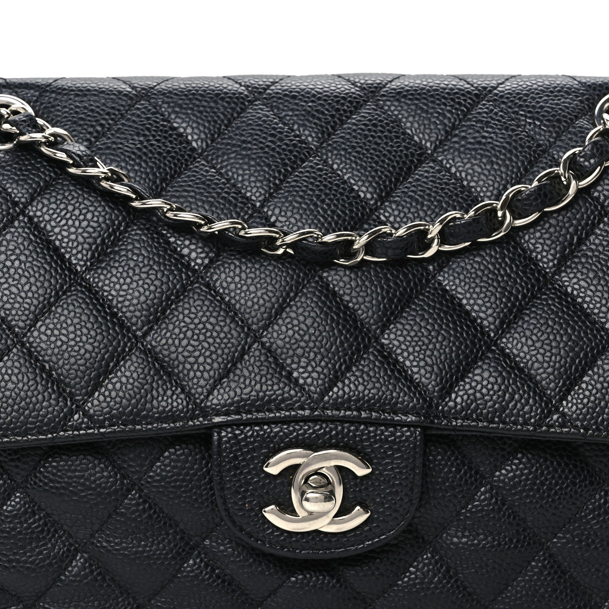 Chanel Caviar Quilted Medium Double Flap Black 9 of 12
