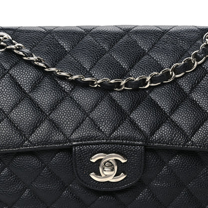 Chanel Caviar Quilted Medium Double Flap Black 9 of 12