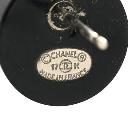 Chanel Resin Crystal CC Earrings Black Multicolor 4 of 4