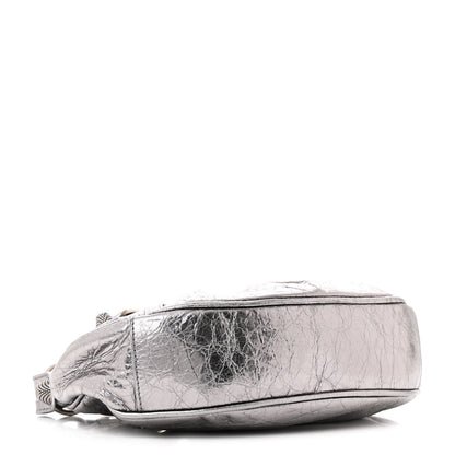 Balenciaga Metallic Agneau Arena Le Cagole Shoulder Bag XS Silver 4 of 11