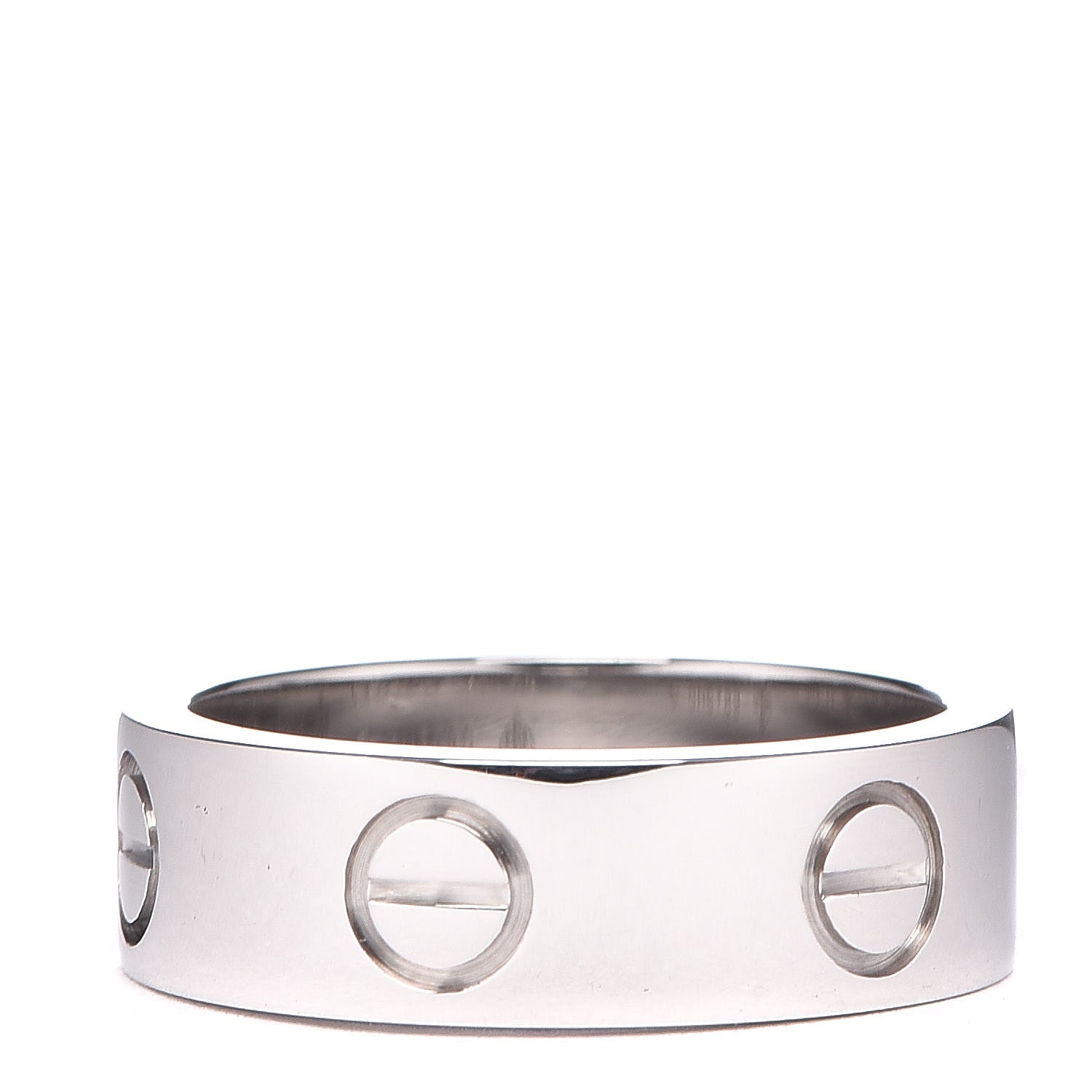 Cartier 18K White Gold 5.5mm LOVE Ring 48 4.5 3 of 4