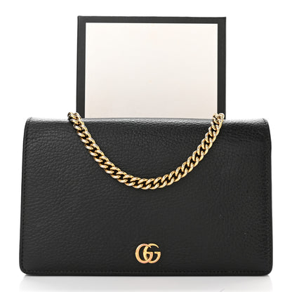 Gucci Calfskin Mini GG Marmont Chain Wallet Black 10 of 10