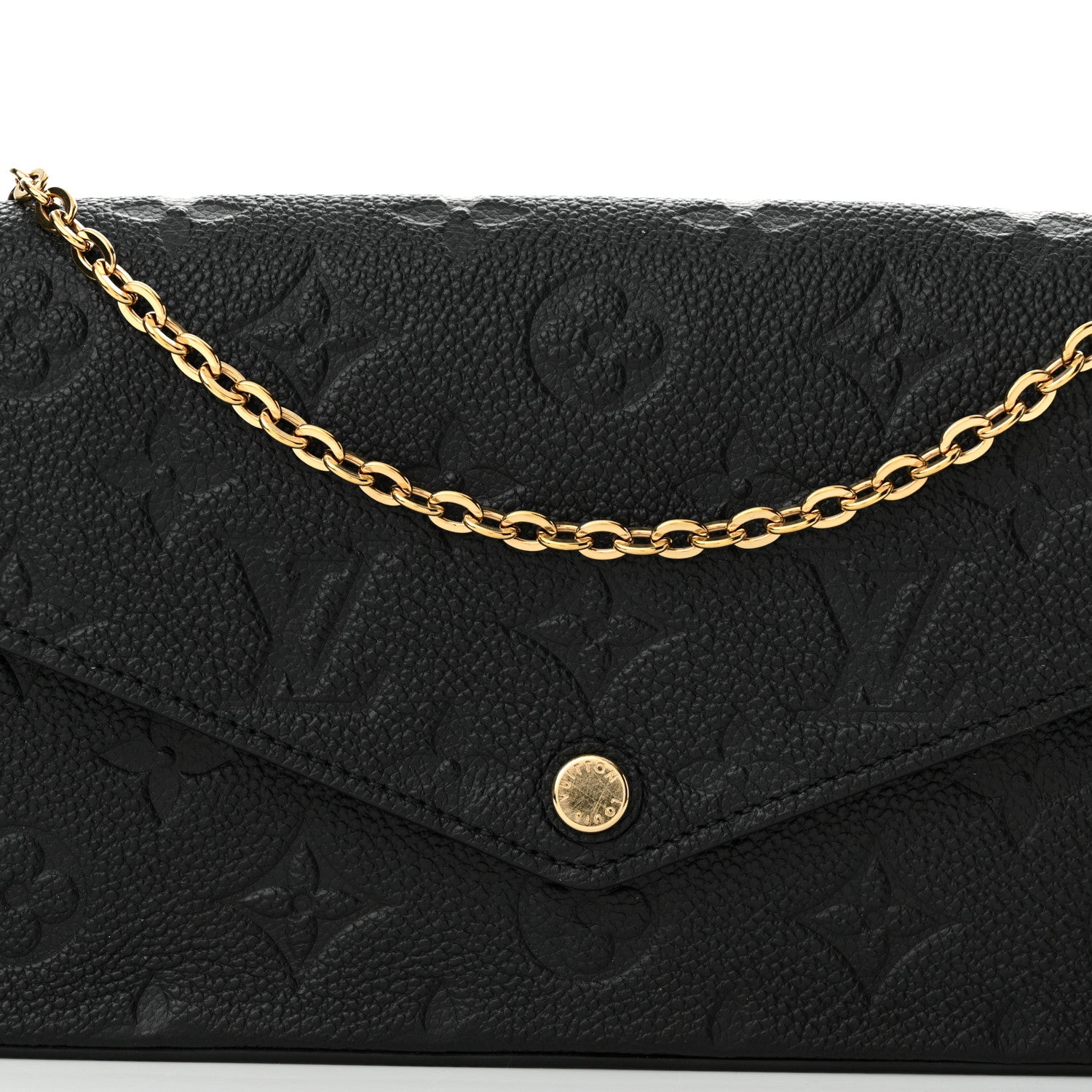 Louis Vuitton Empreinte Pochette Felicie Chain Wallet Black 9 of 12