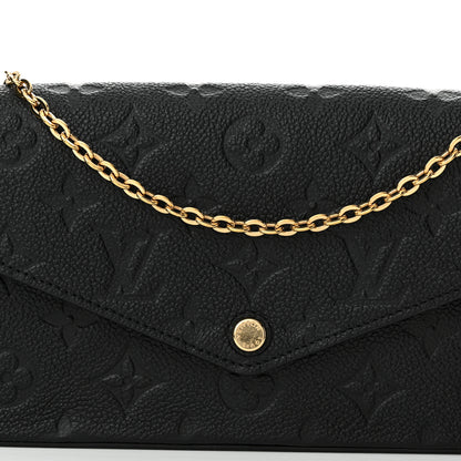 Louis Vuitton Empreinte Pochette Felicie Chain Wallet Black 9 of 12
