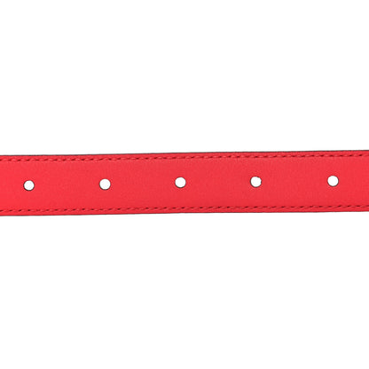 Gucci Azalea Calfskin Enamel Monochrome Double G 20mm Belt 80 32 Runway Coral 4 of 5