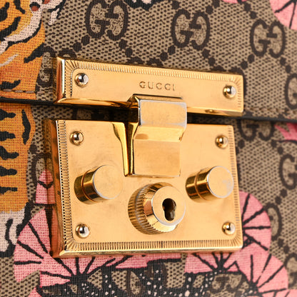 Gucci GG Supreme Monogram Bengal Small Padlock Shoulder Bag Beige Pink 12 of 13