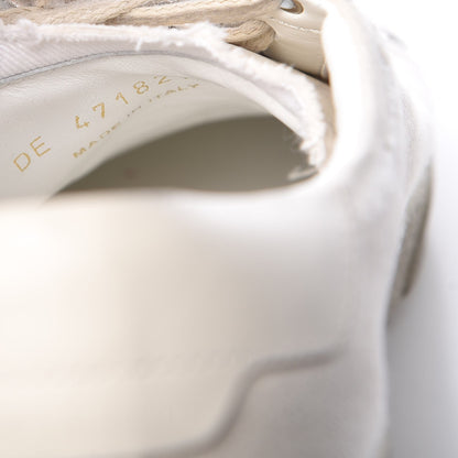 Saint Laurent Distressed Canvas Mens Elba Light Alpha Sigma Sneakers 40 Blanc Optique 7 of 9