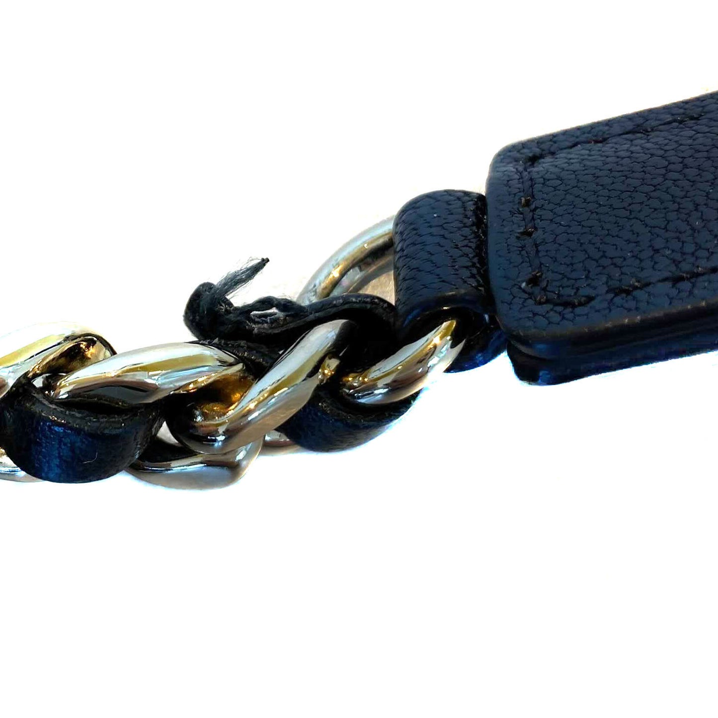 Calfskin Stitched Casual Trip Waist Bag Black
