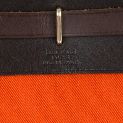 Hermes Barenia Toile Herbag TPM Red Orange 6 of 8