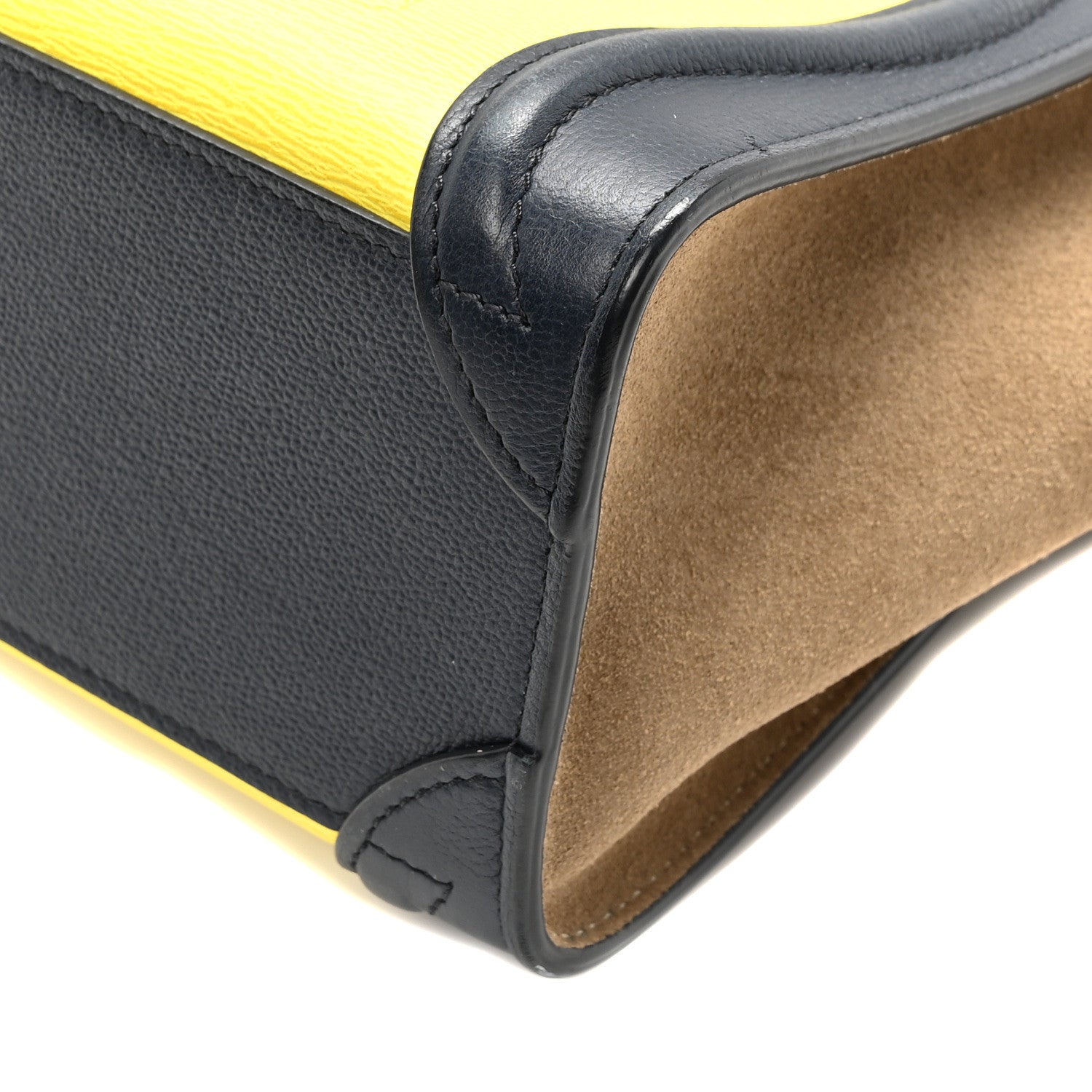 Celine Leige Calfskin Suede Tri-color Nano Luggage Multicolor 9 of 9