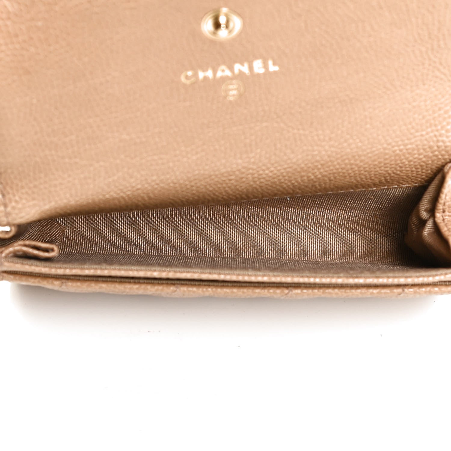 Chanel Caviar Quilted Boy Card Holder Wallet Beige Clair 5 of 9