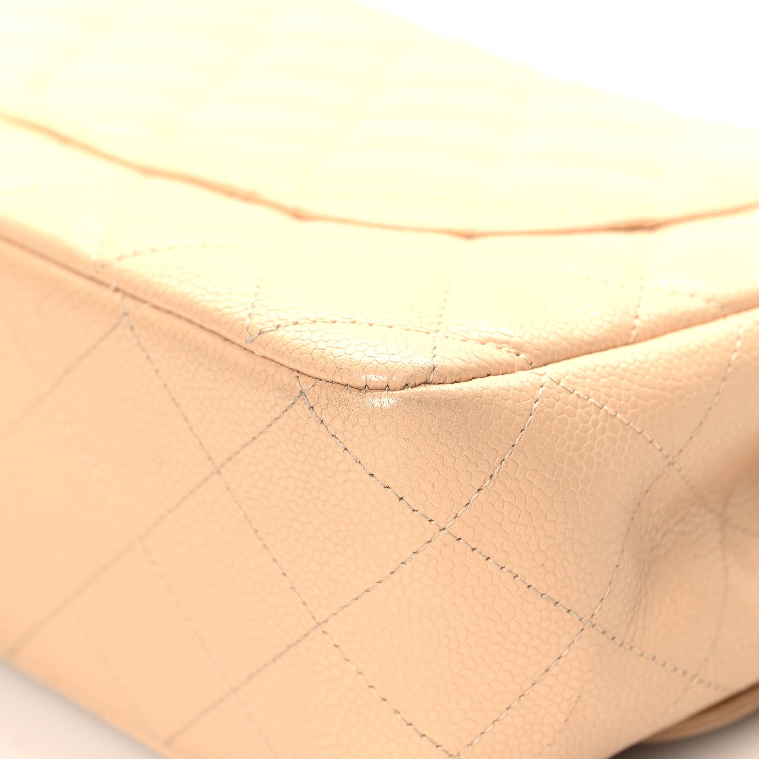 Chanel Caviar Quilted Jumbo Single Flap Beige Clair 12 of 14
