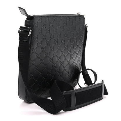 Gucci Guccissima Signature Small Messenger Bag Black 3 of 10