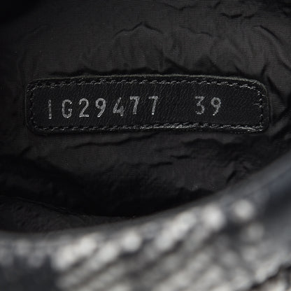 Chanel Calfskin Tweed Nylon Printed Boots 39 Black 7 of 12