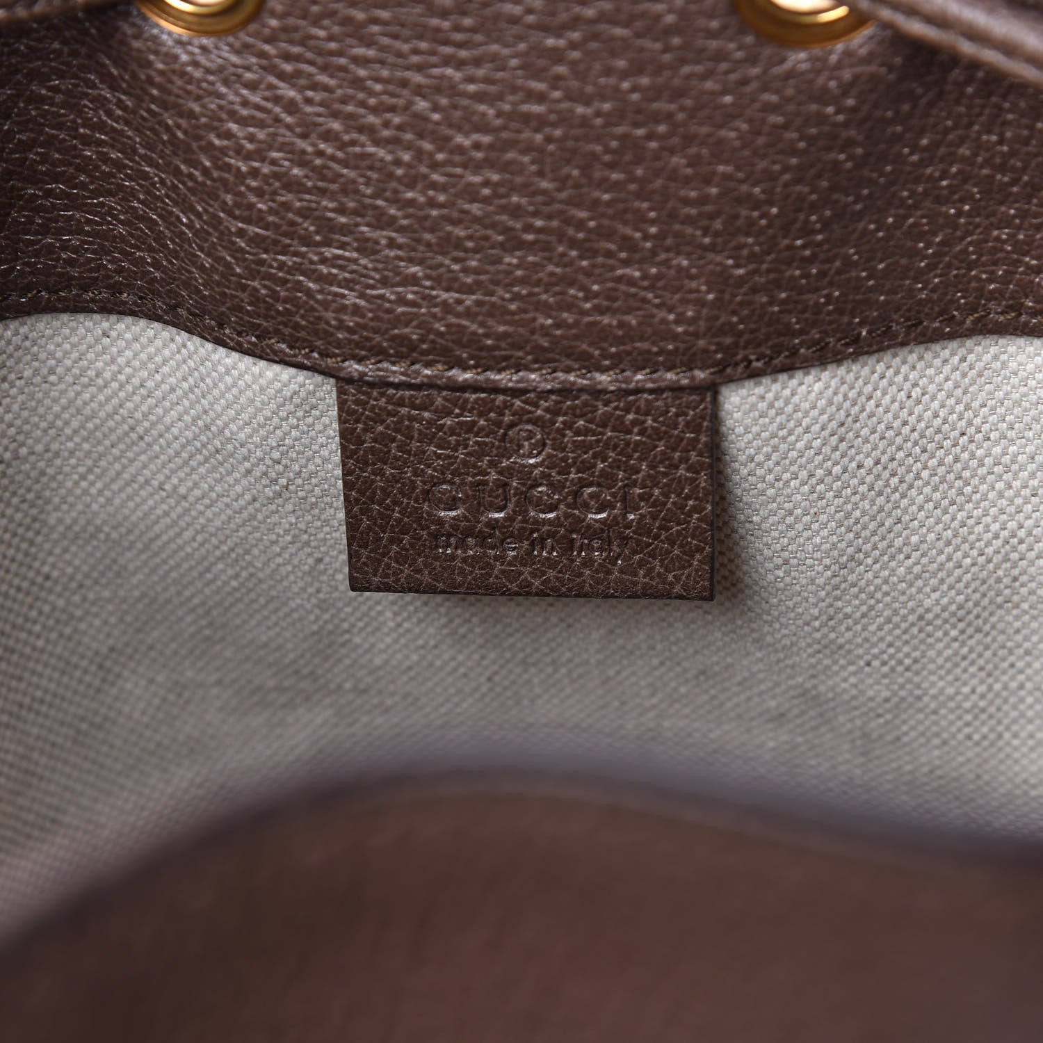 Gucci GG Supreme Monogram Web Ophidia Bucket Bag Brown 6 of 9