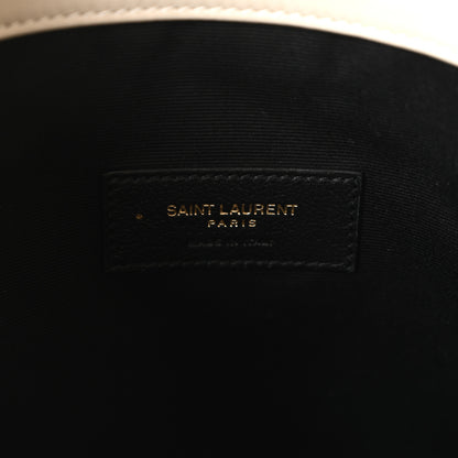 Saint Laurent Lambskin Matelasse Monogram Medium Jamie 4.3 Pochon Blanc Vintage 7 of 11