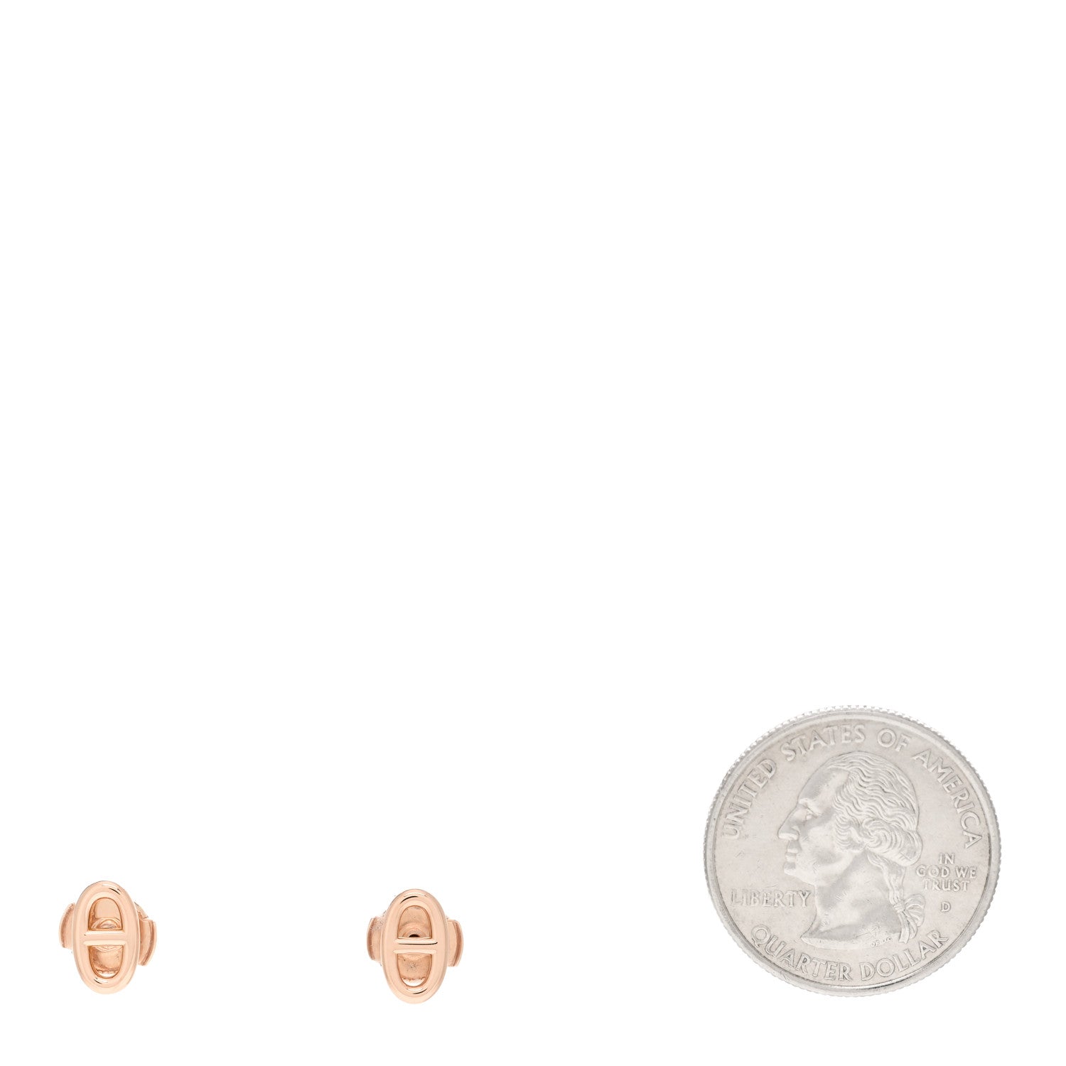 Hermes 18K Rose Gold TPM Farandole Stud Earrings 2 of 5