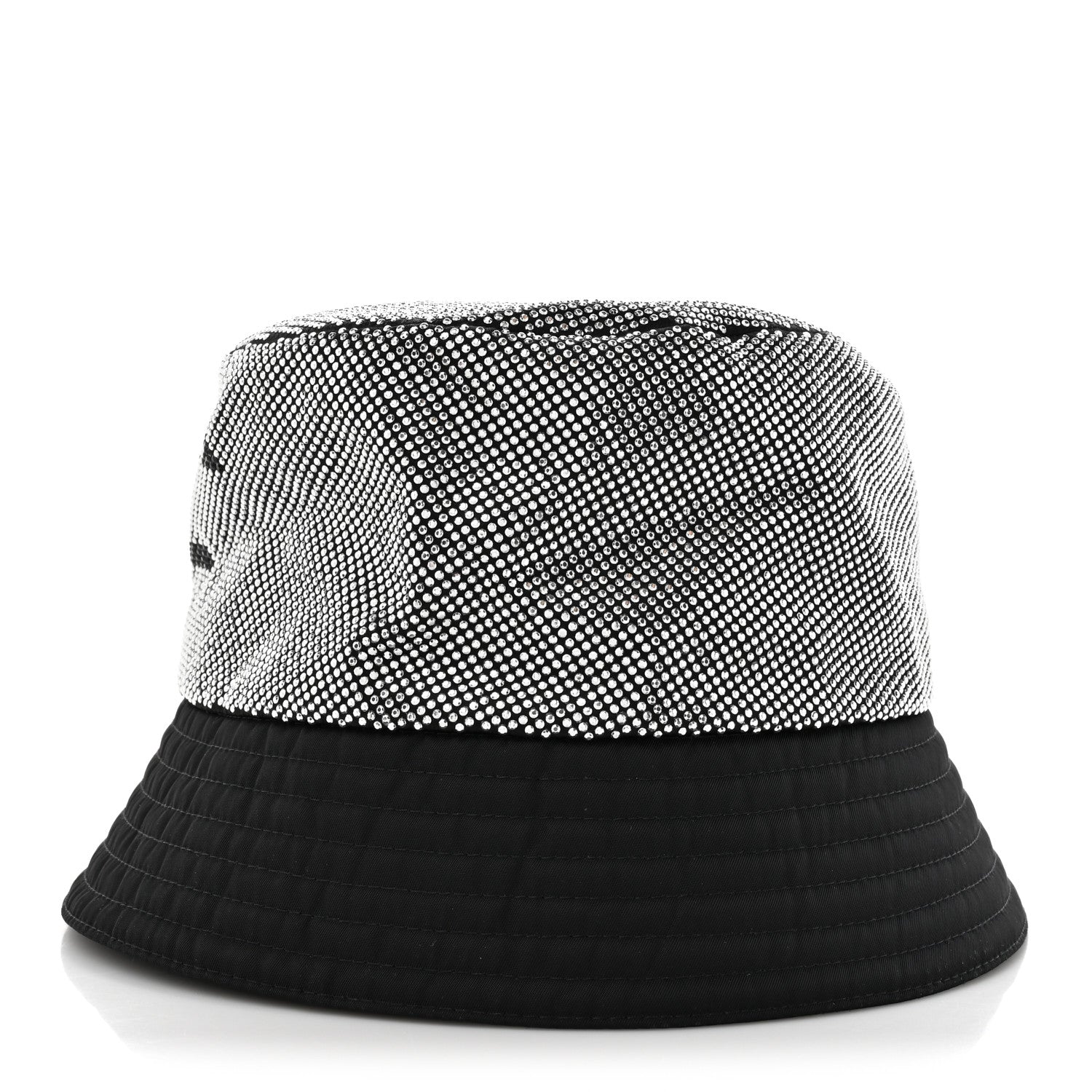 Prada Crystal Tessuto Bucket Hat L Black Acciaio 6 of 8
